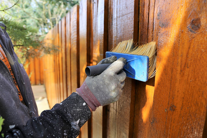 Fence staining