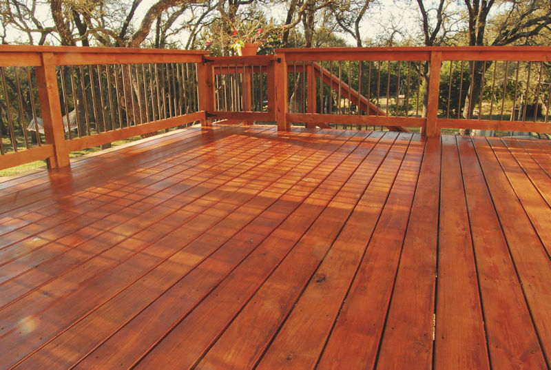 stinaed deck - excellent painters